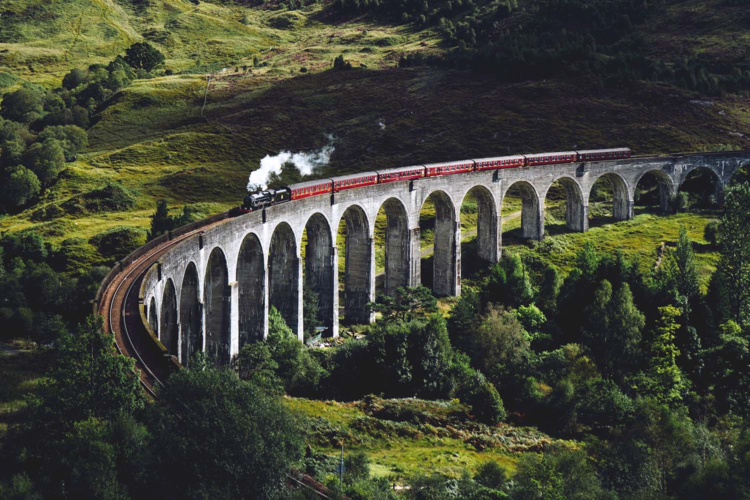 Jacobite Express on the Glenfinnan Viaduct
