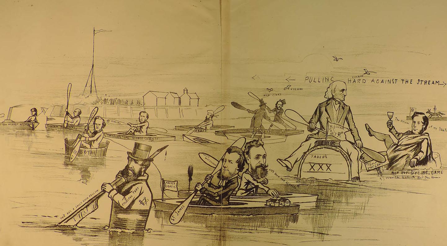 he Great School Board Canoe Race 1876